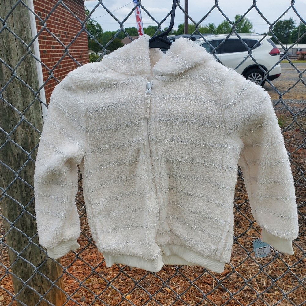 Kids Fuzzy Coat With Ears On Hood